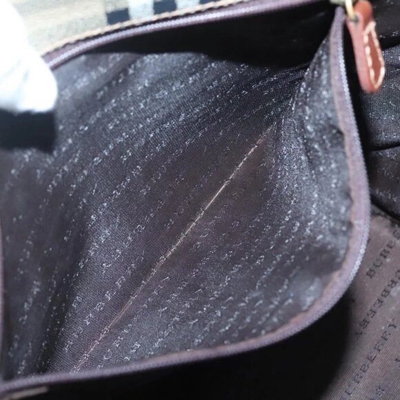 BURBERRY Nova Check Shoulder Bag PVC Beige Gold Auth yk18181 - Picture 12 of 16